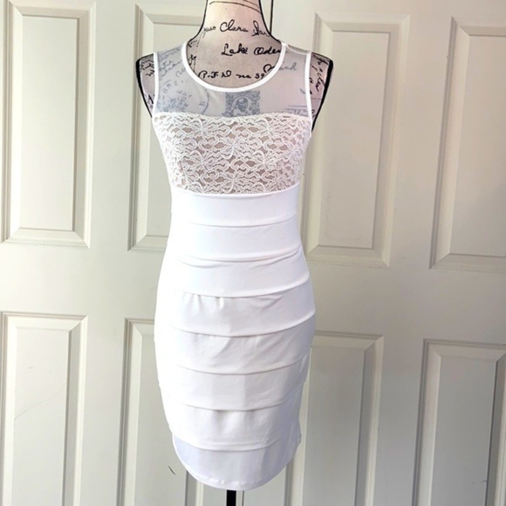 NWT Enfocus Studio Lace Bandage Dress - Picture 1 of 10